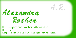 alexandra rother business card
